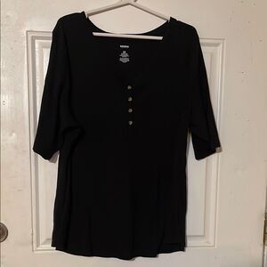 Black Women's Top SONOMA GOODS FOR LIFE size 2X